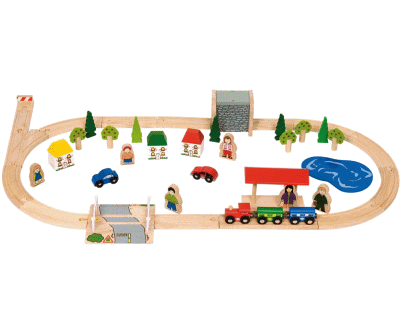Village Trainset (51 delig) (Bigjigs)