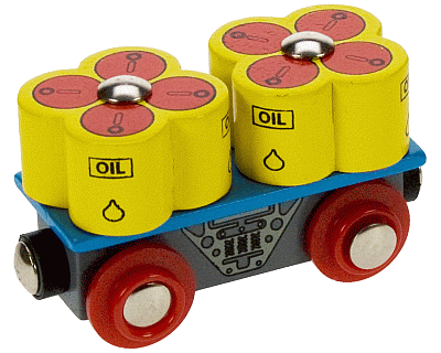 Wagon voor olievaten (Bigjigs)