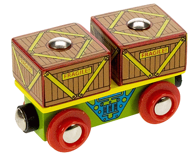 Wagon voor transportkratten (Bigjigs)