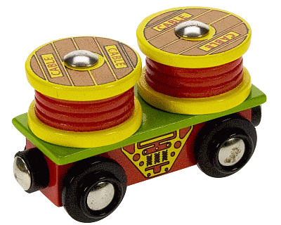Wagon voor kabelspoelen (Bigjigs)