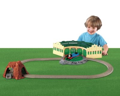 Thomas de trein:  Remise set ( Thomas Trackmaster)