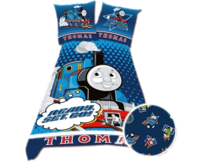 Thomas de Trein dekbedovertrekset "Ready set go", met kussensloop