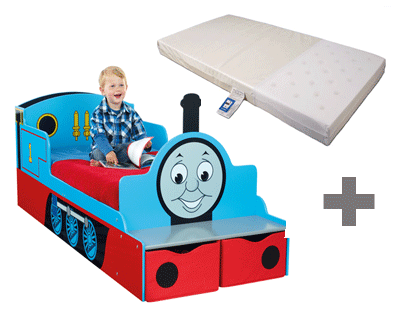 Thomas de Trein houten peuterbedje "Thomas " + Matras