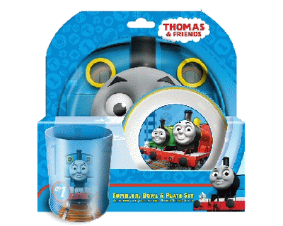 Thomas Diner Set (Bord, Kom & Beker) blauw