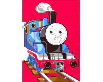 Thomas de Trein Prentenkaart rood