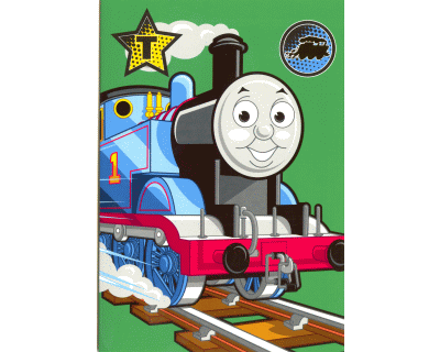 Thomas de trein Wenskaart thomas Star (Groen)
