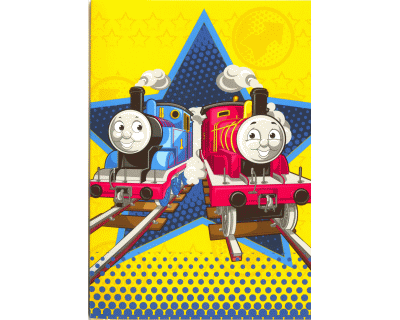 Thomas de Trein Wenskaart THomas en James (geel)